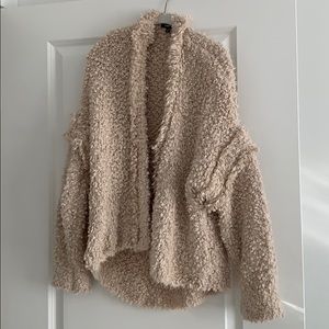 Express Cream Teddy Cardigan
